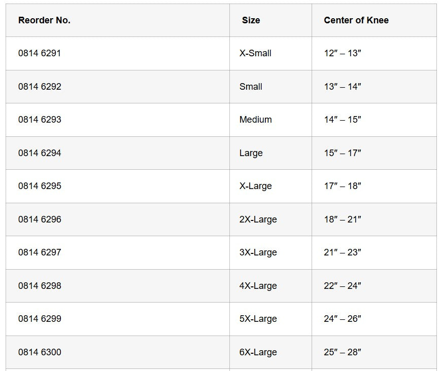 HKO 11 Hinged Knee Orthosis - Anterior Closure