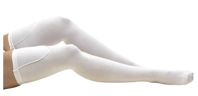 Anti-Embolism Stockings (TED Hose) Thigh Length Closed Toe White
