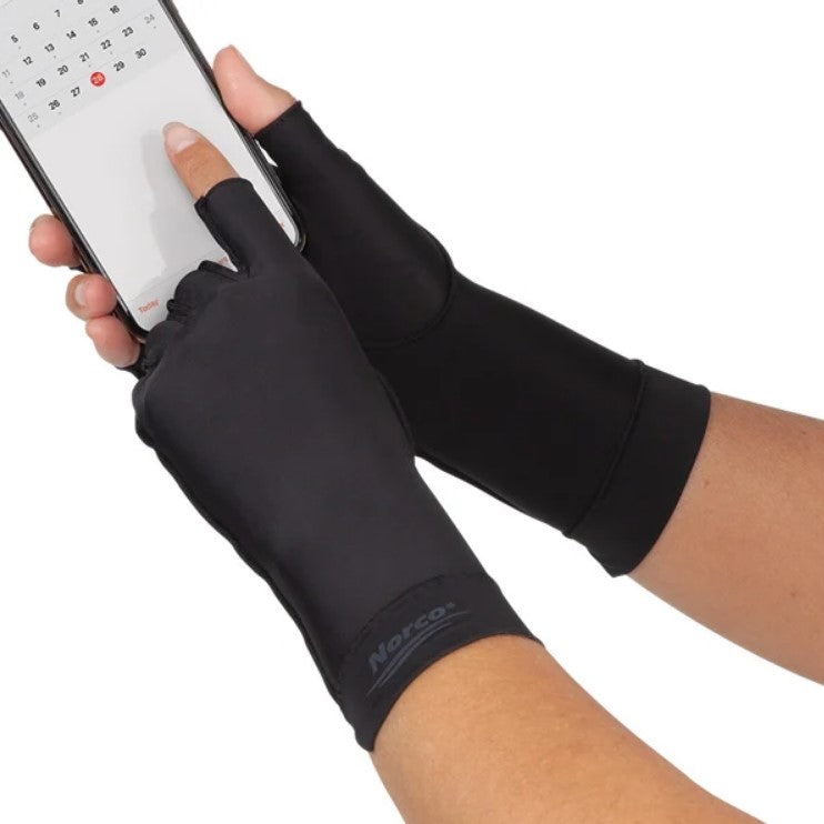 Compression Gloves - Tipless Finger, Over the Wrist (Single)