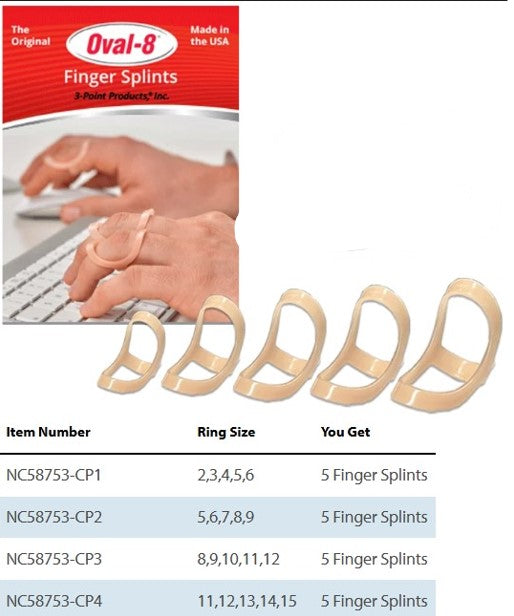Oval-8 Beige Finger Splints