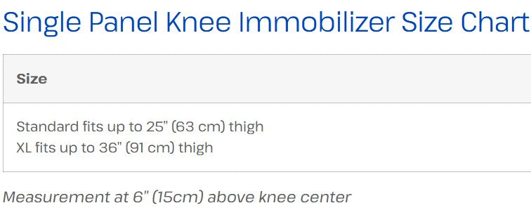 Single Panel Knee Immoilizer