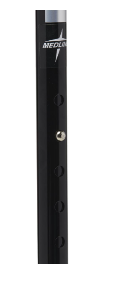 Aluminum Cane Offset Handle Black (Case)