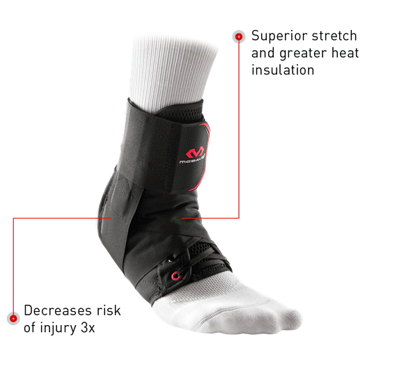 McDavid Laced Ankle Brace w/Straps Black